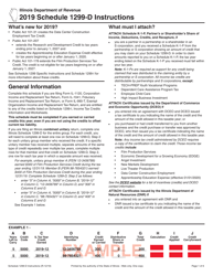 Instructions for Schedule 1299-D Income Tax Credits (For Corporations and Fiduciaries) - Illinois