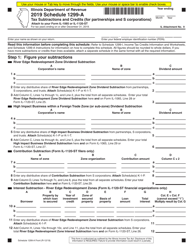 Document preview: Schedule 1299-A Tax Subtractions and Credits (For Partnerships and S Corporations) - Illinois
