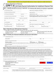 Form CPP-1-A &quot;ACH Debit Payment Authorization for Installment Payment Plan&quot; - Illinois