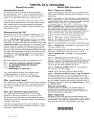 Document preview: Instructions for Form RL-26-A Liquor Revenue Airline Return - Illinois