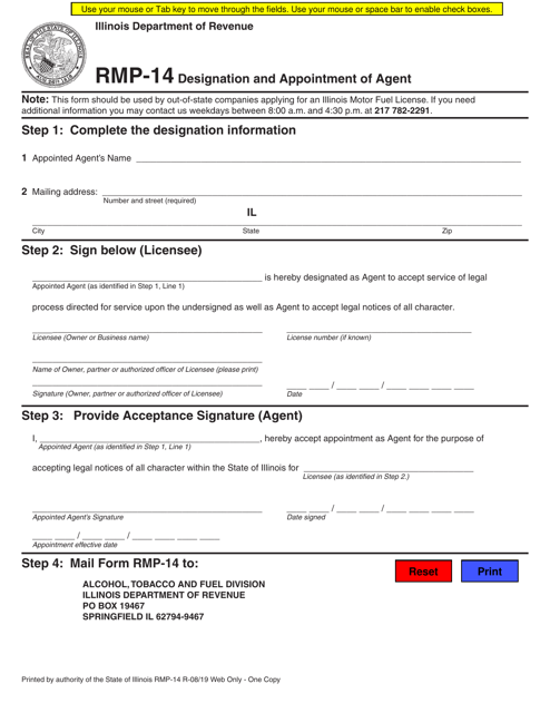 Form RMP-14 Designation and Appointment of Agent - Illinois
