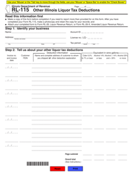 Form RL-115 Other Illinois Liquor Tax Deductions - Illinois