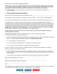 Form IL406-0039 Application for Illinois Egg License - Illinois, Page 2