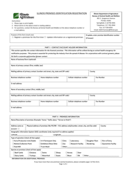 Document preview: Illinois Premises Identification Registration - Illinois