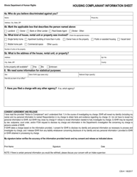 Form CIS-H Housing/Real Estate Transaction Complainant Information Sheet - Illinois, Page 2
