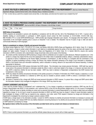 Form CIS-U Complainant Information Sheet - Illinois, Page 4