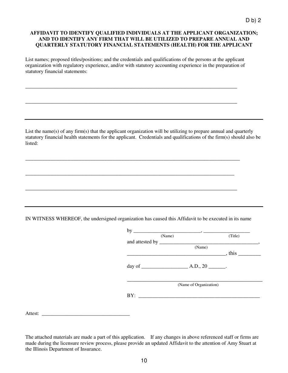 Illinois Application for HMO Certificate of Authority - Fill Out, Sign ...