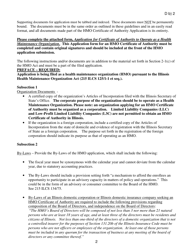 Application for HMO Certificate of Authority - Illinois, Page 2