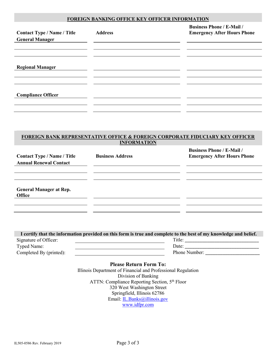 Form IL505-0586 Non-financial Data Survey Form - Illinois, Page 3