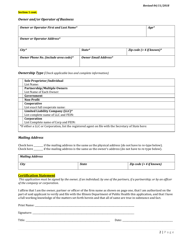 Body Art Establishment Registration or Tanning Facility Permit Application - Illinois, Page 2
