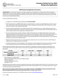 Document preview: Form IOCI20-199 Reciprocity Application - Illinois