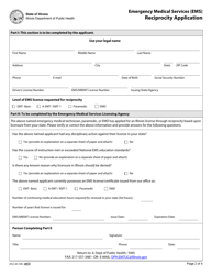 Form IOCI20-199 Reciprocity Application - Illinois, Page 2