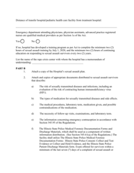 Sexual Assault Treatment Plan/ Transfer of Pediatric Patients Form - Illinois, Page 2
