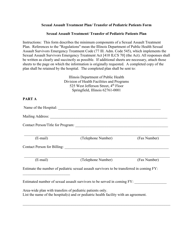 Document preview: Sexual Assault Treatment Plan/ Transfer of Pediatric Patients Form - Illinois