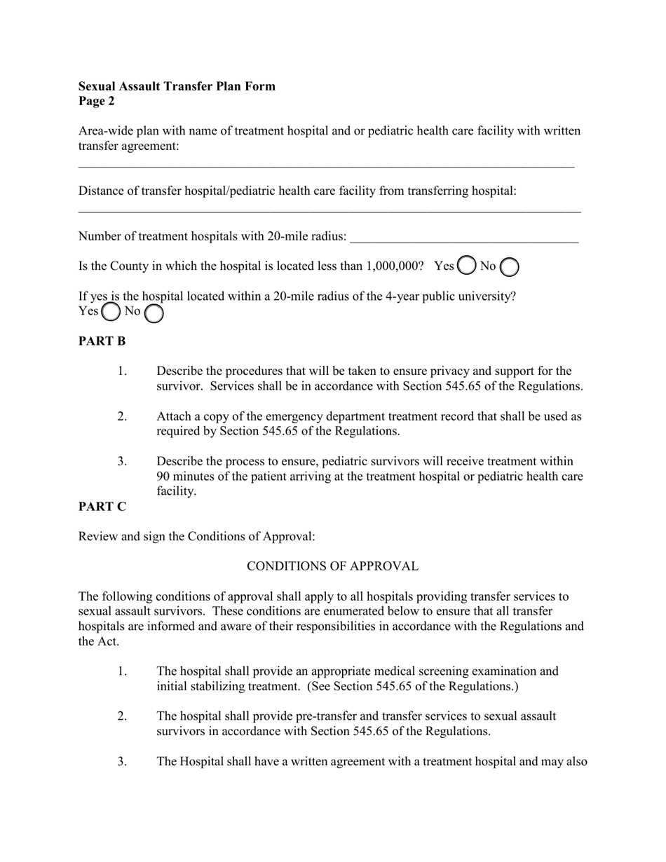 Illinois Sexual Assault Transfer Plan Fill Out Sign Online And