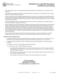 Form IOCI19-599 Childhood Lead Risk Questionnaire - Illinois, Page 3
