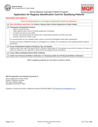 Form MQP Application for Registry Identification Card for Qualifying Patients Under 18 Years of Age and Their Designated Caregiver - Illinois, Page 4
