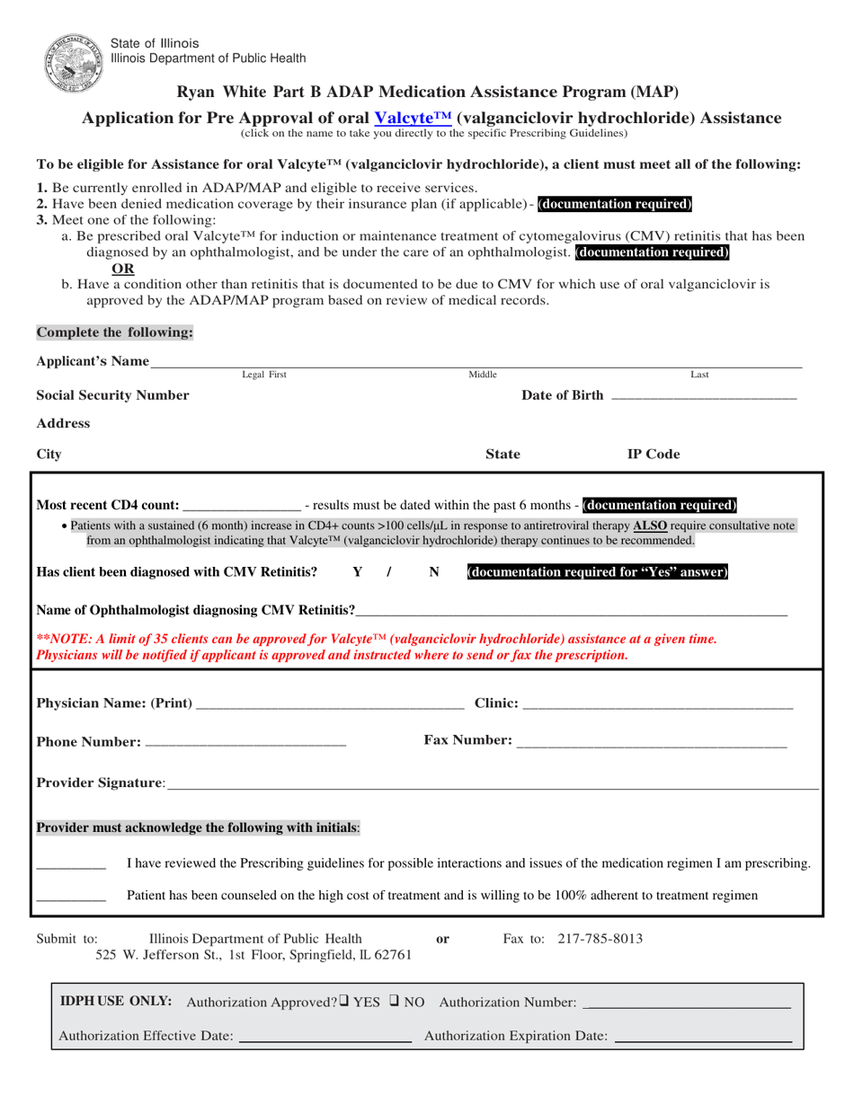 Illinois Ryan White Part B Adap Medication Assistance Program (Map ...