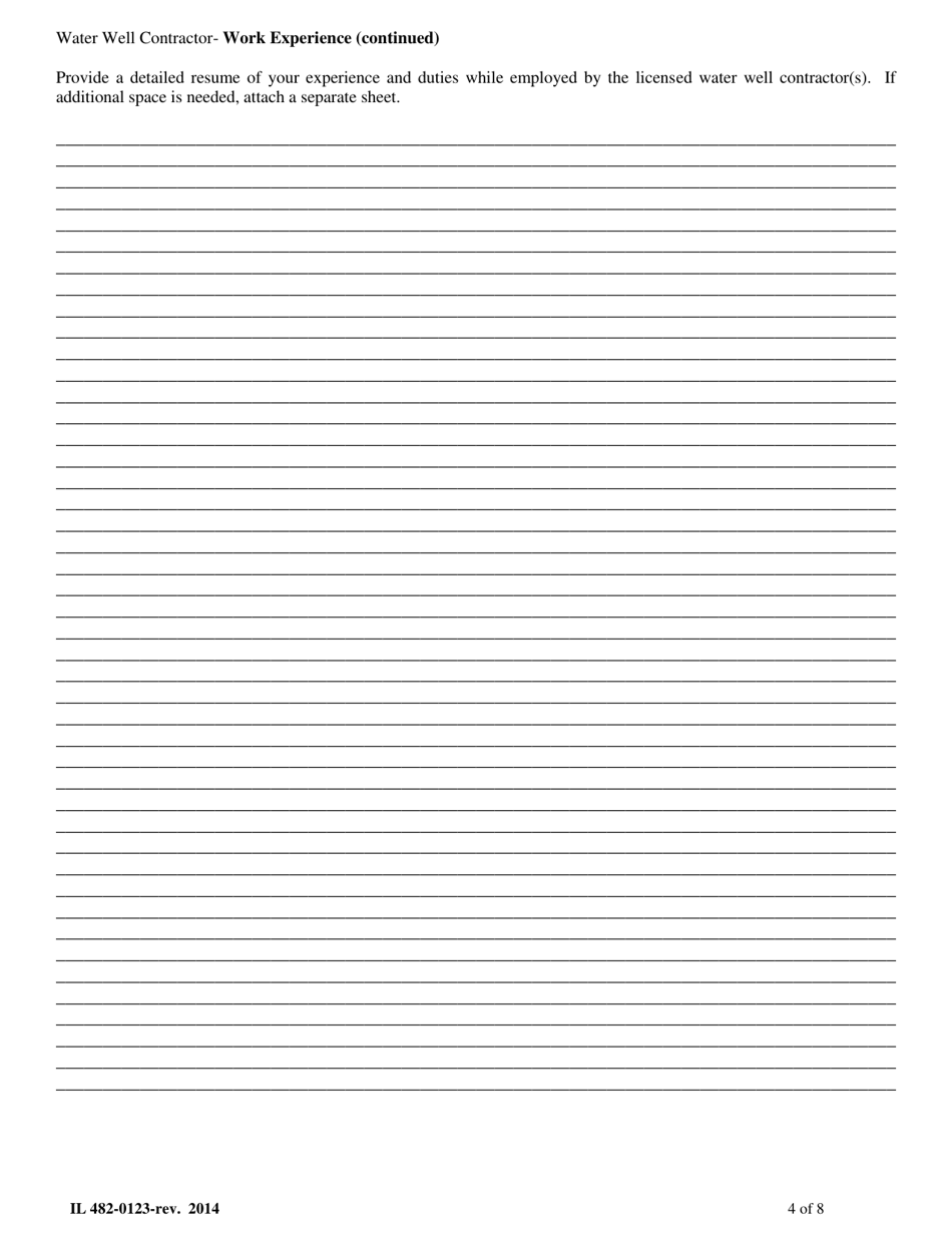 Form IL482-0123 Application for Licensure - Illinois, Page 4