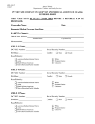 Document preview: Form CFS490-17 Interstate Compact on Adoption and Medical Assistance (Icama) Referral Form - Illinois
