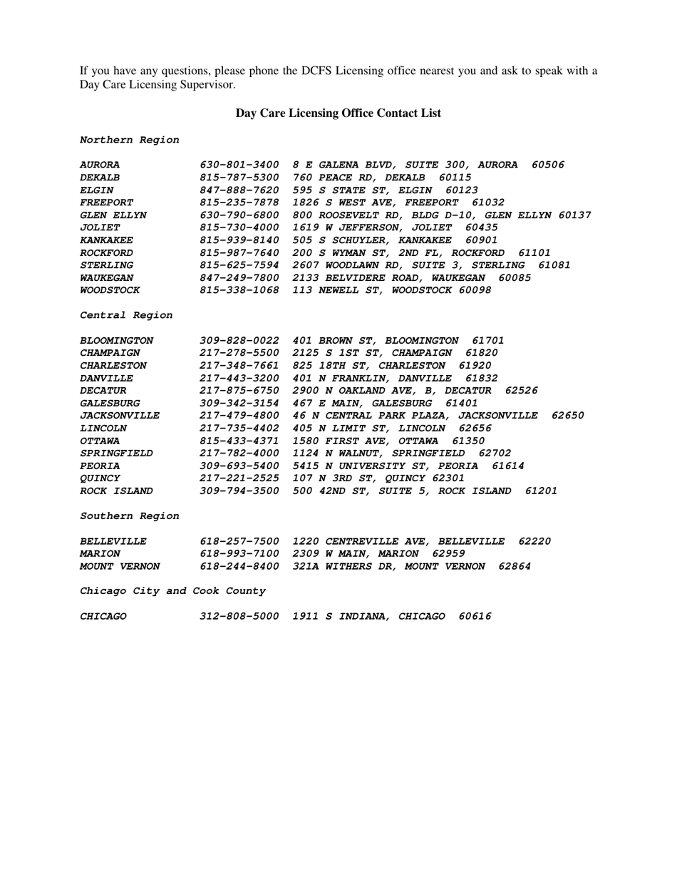 Form CFS672-6 License Exemption for School-Aged Child Care Programs Seeking Child Care Assistance Program (Ccap) Approval - Illinois, Page 4