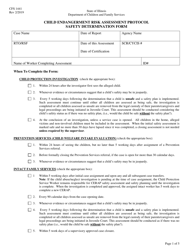 Document preview: Form CFS1441 Child Endangerment Risk Assessment Protocol Safety Determination Form - Illinois