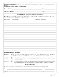 Form CFS1441 Child Endangerment Risk Assessment Protocol Safety Determination Form - Illinois, Page 5
