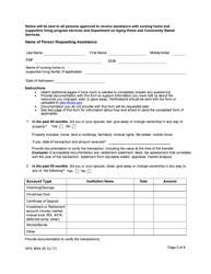 Form HFS3654 Additional Financial Information for Long Term Care Applicants - Illinois, Page 2