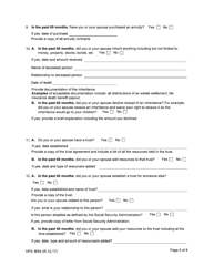 Form HFS3654 Additional Financial Information for Long Term Care Applicants - Illinois, Page 4