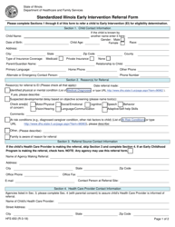 Form HFS650 &quot;Standardized Illinois Early Intervention Referral Form&quot; - Illinois