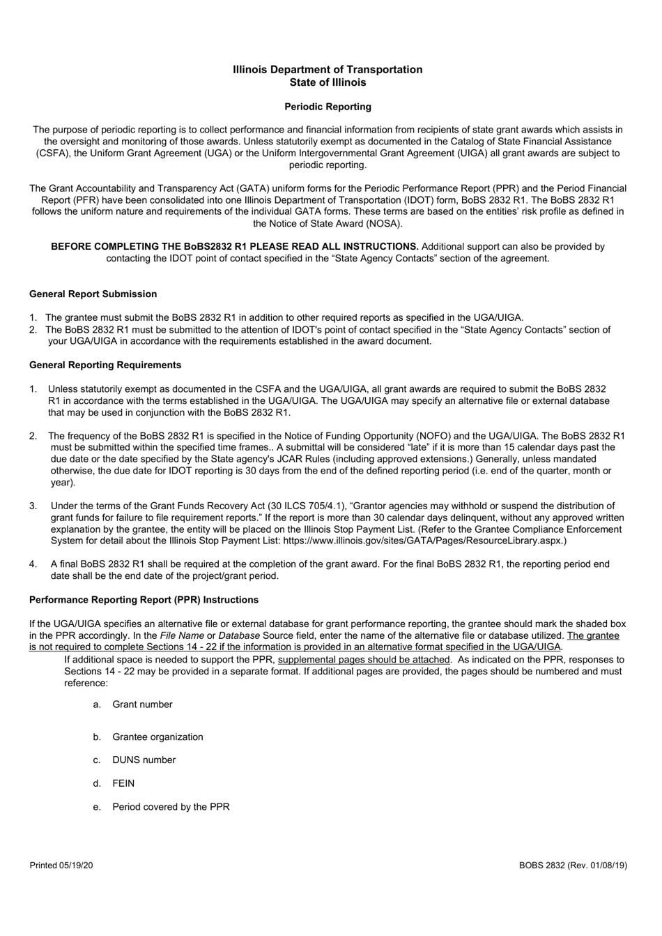 Form BoBS2832 Periodic Reporting - Illinois, Page 5