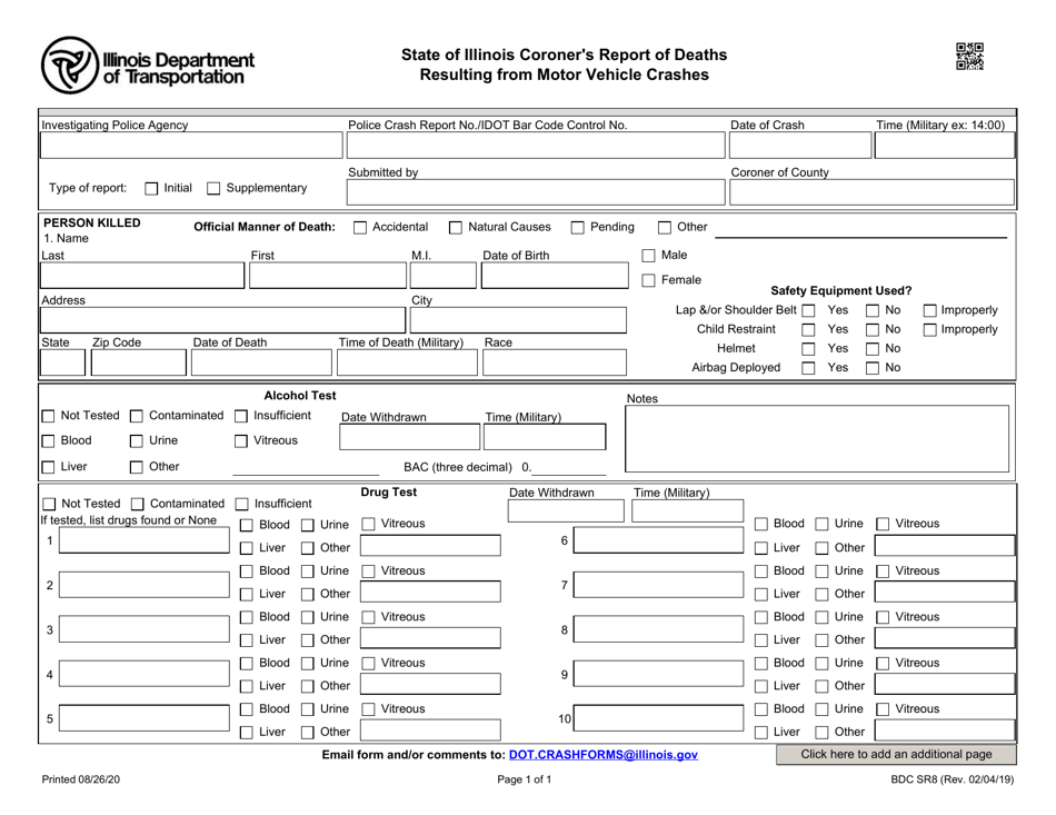 Form BDC SR8 Fill Out, Sign Online and Download Fillable PDF