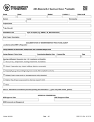 Document preview: Form BDE3101 Ada Statement of Maximum Extent Practicable - Illinois