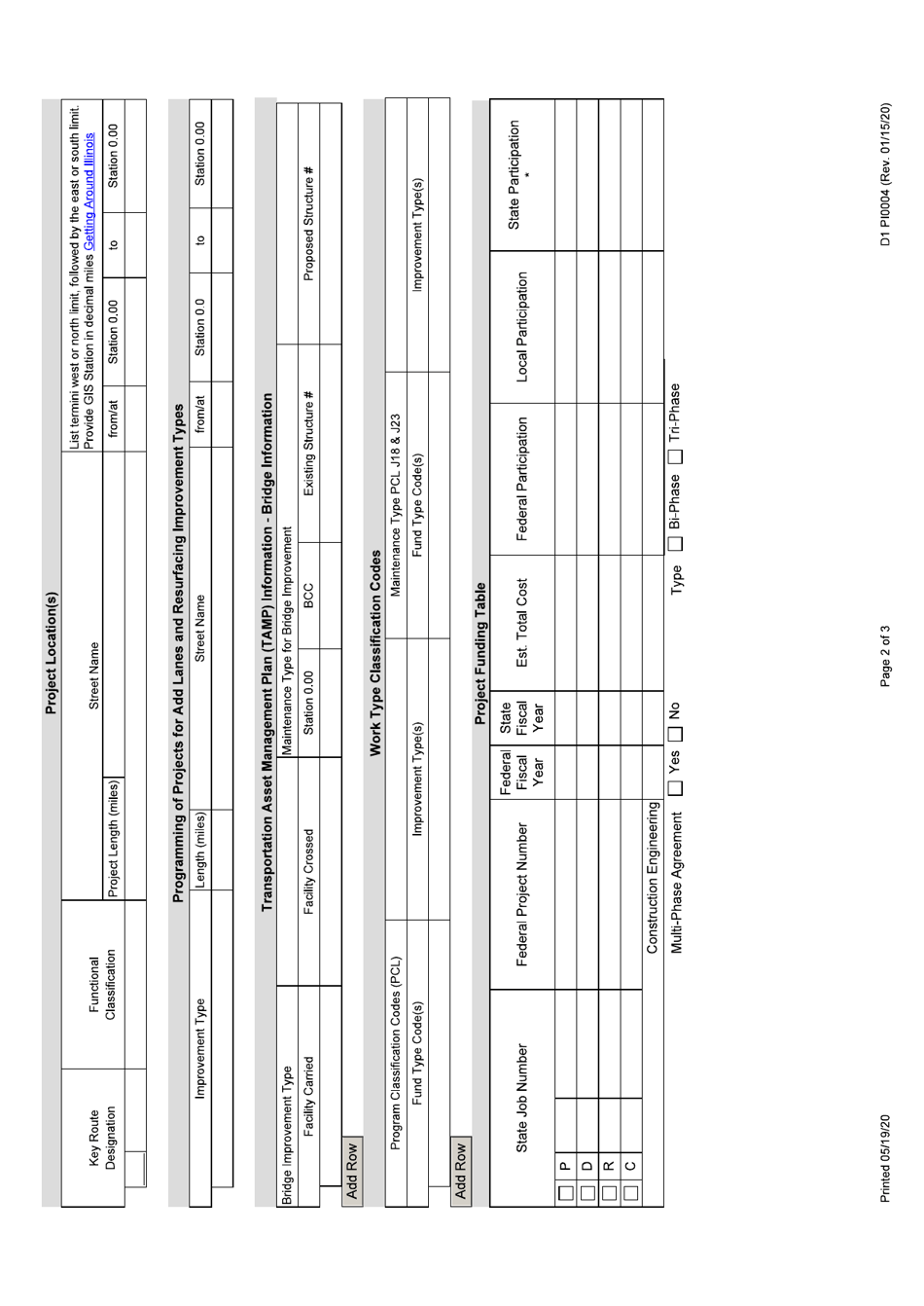 Form D1 PI0004 Project Program Information - Illinois, Page 2