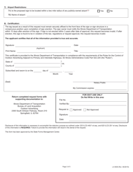Form LA9008 Request for Approval of Directional Sign, Official Sign, or Official Notice - Illinois, Page 2