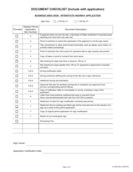 Form LA9002 Application for Outdoor Advertising Permit Business Area Sign - Interstate Highway - Illinois, Page 3