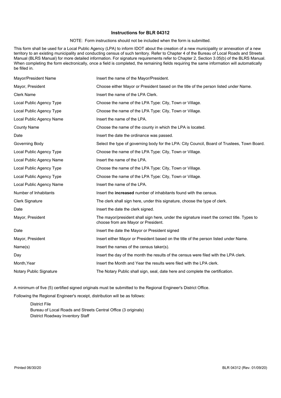 Form BLR04312 Affidavit for Municipal Annexation - Illinois, Page 2