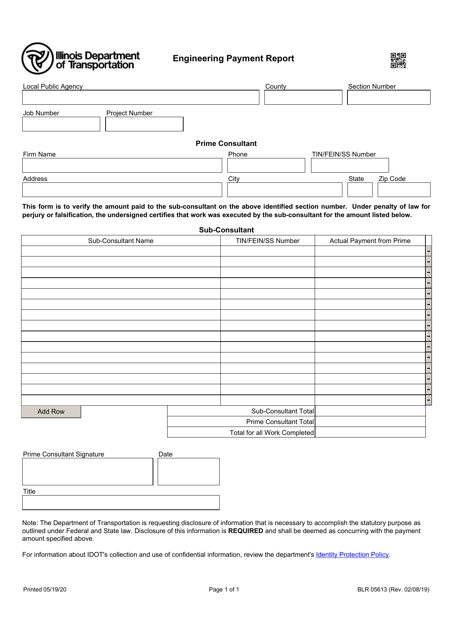 Form BLR05613  Printable Pdf