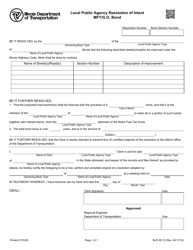 Form BLR09112 Local Public Agency Resolution of Intent Mft/G.o. Bond - Illinois