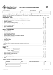 Document preview: Form BLR10100 Non-federal Certification/Project Status - Illinois