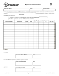 Form BLR12110 Equipment Rental Schedule - Illinois