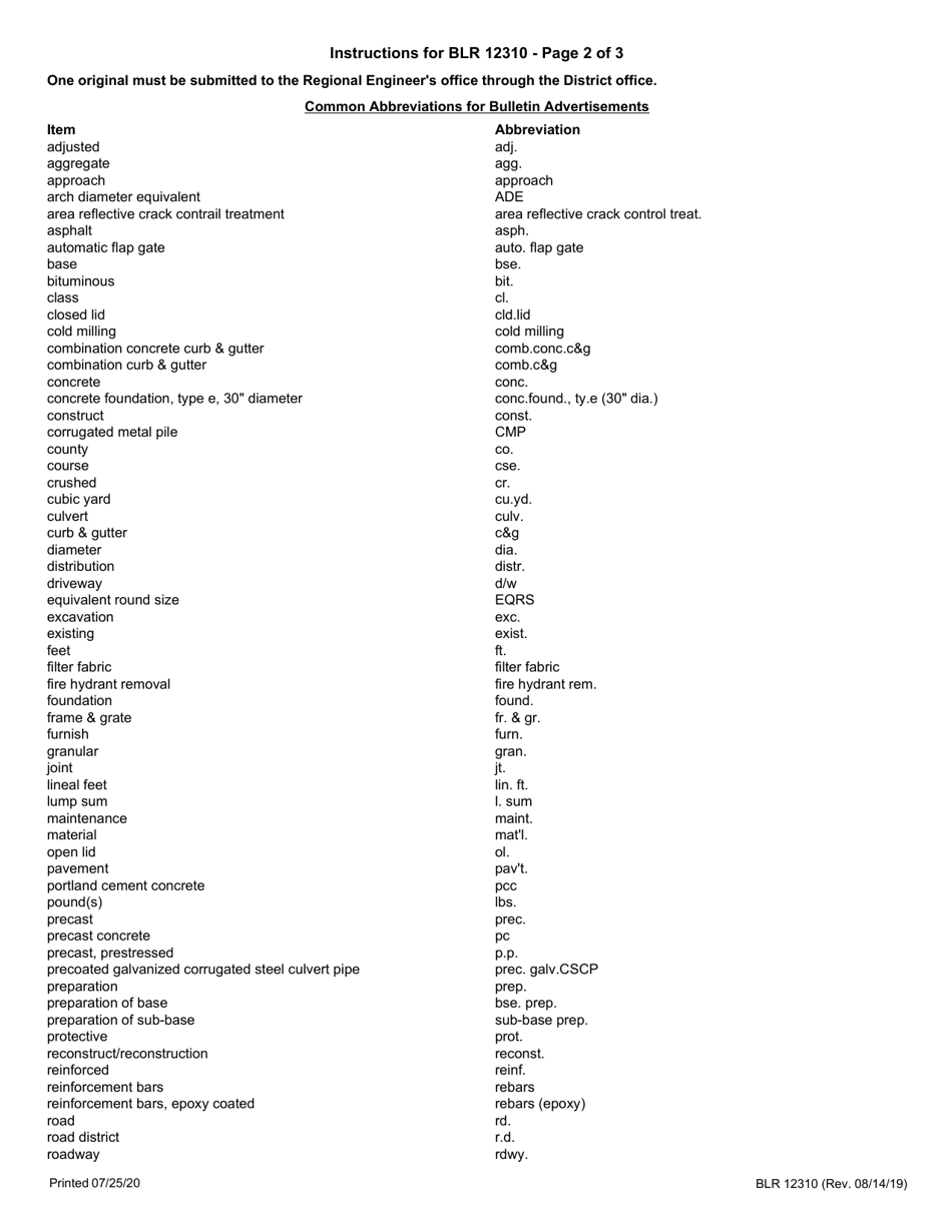 Form BLR12310 Contractors Bulletin Request for Advertisement - Illinois, Page 3