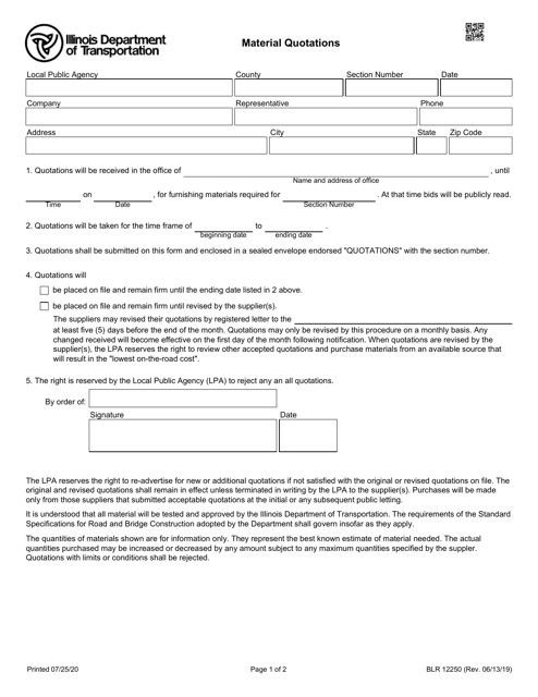 Form BLR12250  Printable Pdf