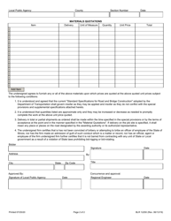 Form BLR12250 Material Quotations - Illinois, Page 2