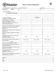 Form BMPR QCD06 Check of Timers &amp; Stopwatches - Illinois