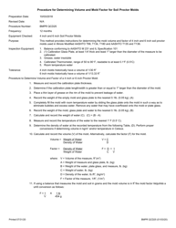 Form BMPR QCD25 Proctor Mold Factor &amp; Volume Determination - Illinois, Page 2