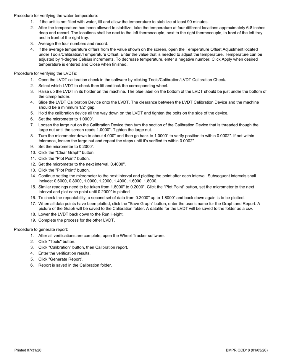 Form BMPR QCD18 Verification of Hamburg Wheel-Track - Illinois, Page 4