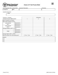 Form BMPR QCD23 Check of 4&quot; Soil Proctor Mold - Illinois