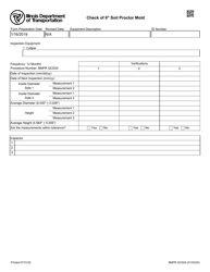 Document preview: Form BMPR QCD24 Check of 6" Soil Proctor Mold - Illinois