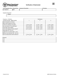 Document preview: Form BMPR QCD29 Verification of Hydrometer - Illinois